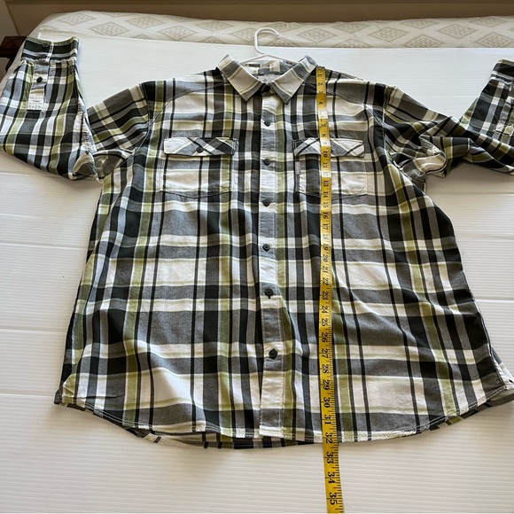 Columbia Plaid Flannel Button Up Long Sleeve Shirt Multi Colored Size XXL - Picture 10 of 13